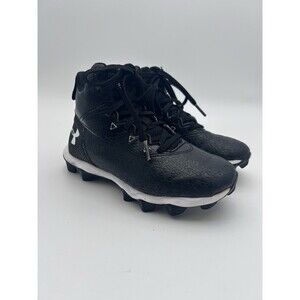 Under Armour Hammer mid 3021202-001 black football cleats kids youth size 13k